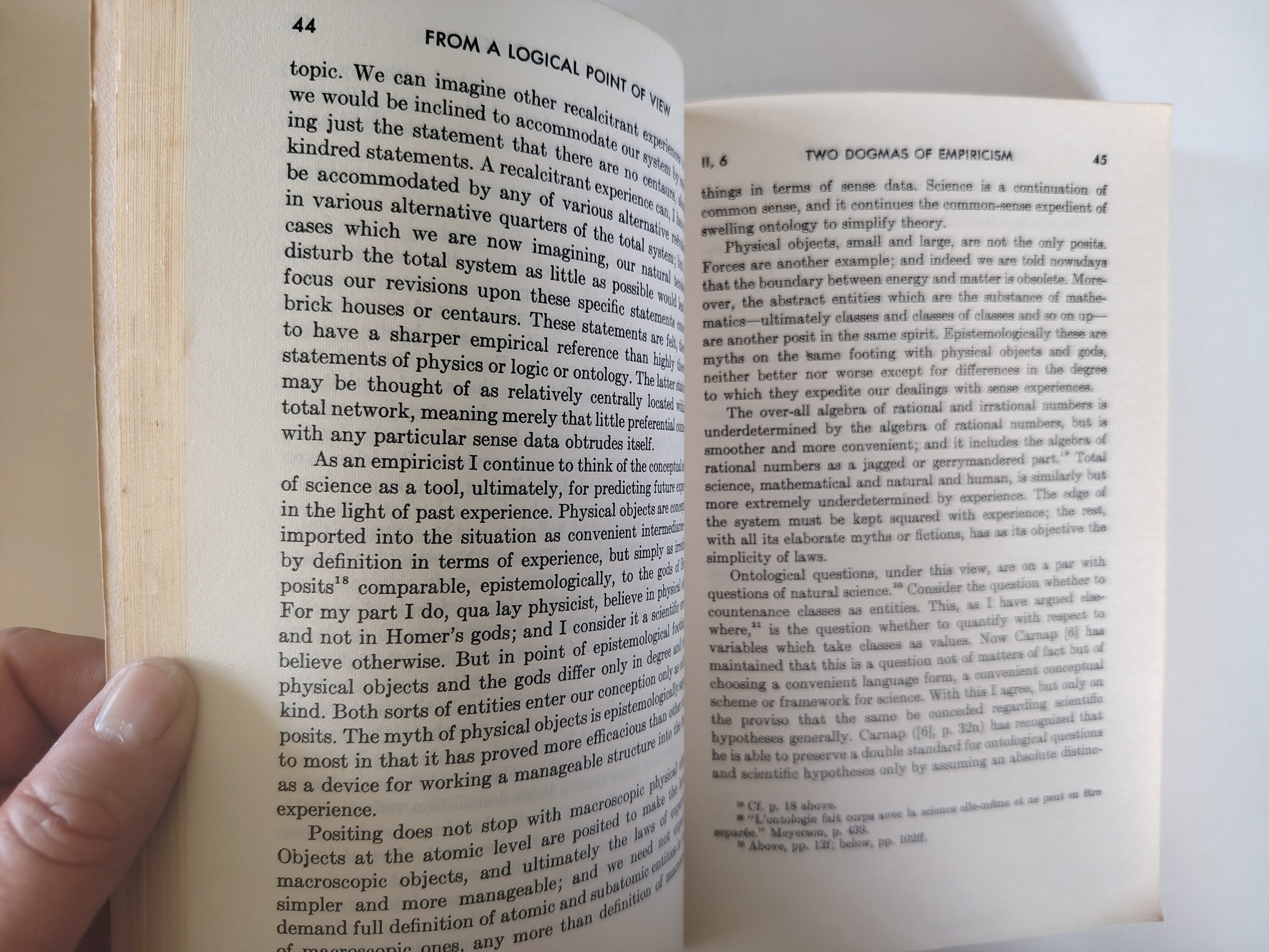 Two Willard Van Orman Quine Paperback Books From a Logical Point of View Logica Philosophical Essays and Mathematical Logic