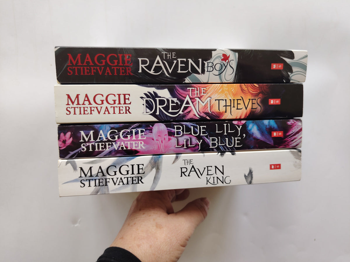 The Raven Cycle Series Books 1-4 The Raven Boys, The Dream Thieves, Blue Lily Lily Blue, The Raven King by Maggie Stiefvater